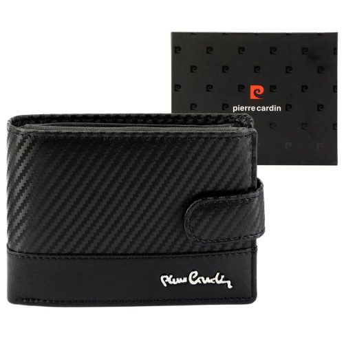 Pierre Cardin YS607 8806A fekete férfi bőr pénztárca 12.5 x 9.5 x 3 cm 