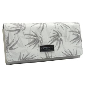    Dámska peňaženka Peterson PTN PX20-1-NPK s bielou kvetinovou výšivkou 19,5 x 10,5 x 2,5 cm