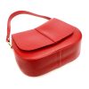  Dámska kožená kabelka cez rameno, crossbody, červená Luka 24-033, rozmery 27 x 21 x 9,5 cm