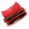  Dámska kožená kabelka cez rameno, crossbody, červená Luka 24-033, rozmery 27 x 21 x 9,5 cm