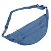  Dámska kožená kabelka na opasok Luka 24-010 modrá, crossbody 34 x 19 x 13 cm