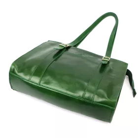    Dámska kožená kabelka cez rameno Florence 54 zelená 36 x 27 x 12 cm