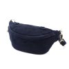 Luka 24-091 navy férfi velúr bőr bőr kézitáska 35 x 15 x 11 cm