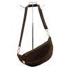 Luka 24-091 barna férfi velúr bőr bőr kézitáska 35 x 15 x 11 cm