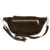 Luka 24-091 sötétbarna női bőr crossbody, oldaltáska 35 x 15 x 11 cm