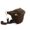 Luka 24-091 sötétbarna női bőr crossbody, oldaltáska 35 x 15 x 11 cm