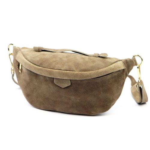  Dámska kožená kabelka cez rameno Luka 24-091 béžovej farby, crossbody, 35 x 15 x 11 cm