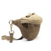  Dámska kožená kabelka cez rameno Luka 24-091 béžovej farby, crossbody, 35 x 15 x 11 cm