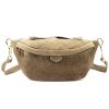  Dámska kožená kabelka cez rameno Luka 24-091 béžovej farby, crossbody, 35 x 15 x 11 cm