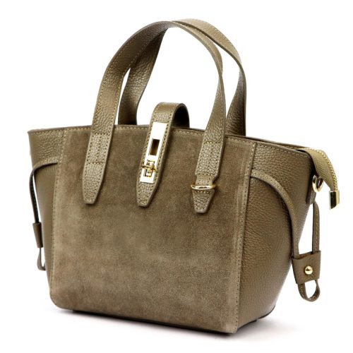  Dámska kožená kabelka Luka 24-092 béžovej farby, crossbody 31 x 20 x 12 cm