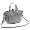  Dámska kožená kabelka Luka 24-092 sivá, crossbody 31 x 20 x 12 cm
