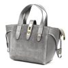  Dámska kožená kabelka Luka 24-092 sivá, crossbody 31 x 20 x 12 cm
