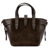  Dámska kožená kabelka Luka 24-092 hnedá, crossbody 31 x 20 x 12 cm