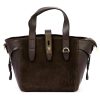  Dámska kožená kabelka Luka 24-092 hnedá, crossbody 31 x 20 x 12 cm