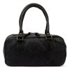  Dámska kožená kabelka cez rameno VS 042 čierna, bočná taška 37 x 19 x 11 cm