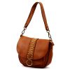  Dámska kožená kabelka VS 044 koňakovej farby, crossbody 25 x 22 x 11 cm