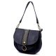  Dámska kožená kabelka VS 044 tmavomodrá, crossbody 25 x 22 x 11 cm