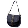  Dámska kožená kabelka VS 044 tmavomodrá, crossbody 25 x 22 x 11 cm