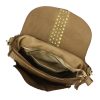  Dámska kožená kabelka VS 044 béžovej farby, crossbody 25 x 22 x 11 cm