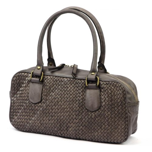  Dámska kožená kabelka cez rameno VS 042 v béžovej farbe, crossbody, 37 x 19 x 11 cm