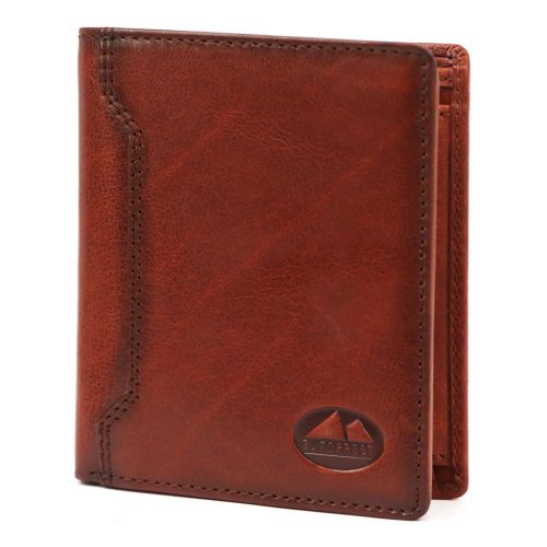 EL FORREST 1370-29 RFID konyak férfi bőr pénztárca 9.5 x 11.5 x 2.5 cm 