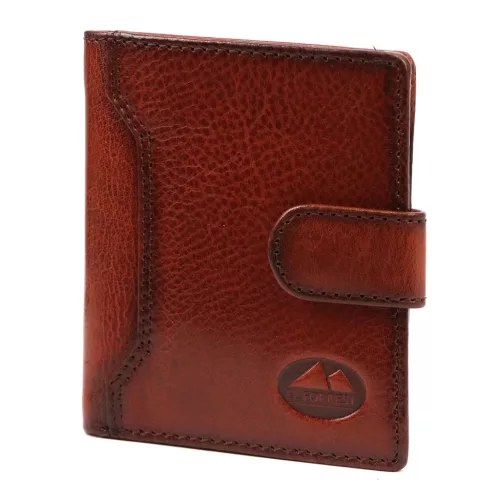  EL FORREST 874-29 RFID hnedá kožená peňaženka 9,5 x 10 x 2,5 cm