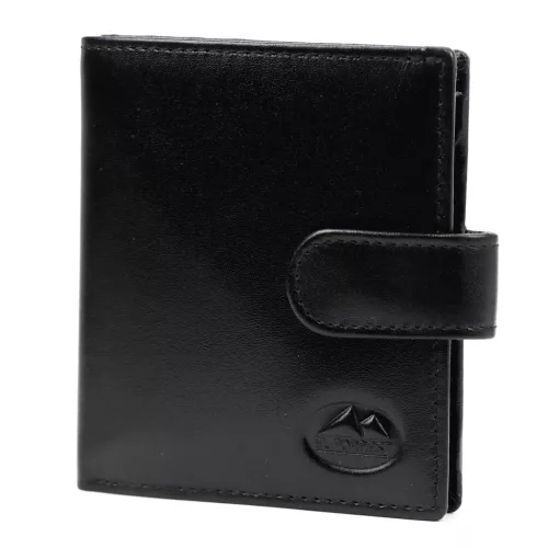  EL FORREST 874-67 RFID čierna pánska kožená peňaženka 9,5 x 10 x 2,5 cm