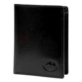    Pánska aktovka z hovädzej kože EL FORREST 993-67 s RFID čipom, čierna, 8,5 x 11 x 2 cm