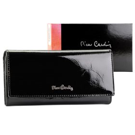    Pierre Cardin 02 LEAF-N 100 černá dámska lakovaná peňaženka 18,5 x 10 x 3 cm