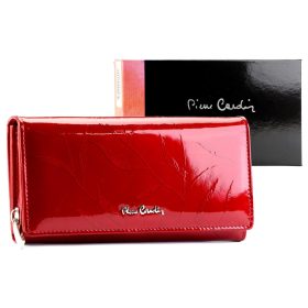    Pierre Cardin 02 LEAF-N 106 červená dámska lakovaná peňaženka 19 x 10 x 3 cm