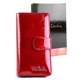    Pierre Cardin 02 LEAF-N 116 červená dámska lakovaná peňaženka 9,5 x 17 x 3,5 cm