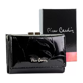    Pierre Cardin 02 LEAF-N 117 černá dámska lakovaná peňaženka 12,5 x 8 x 3,5 cm