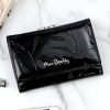  Pierre Cardin 02 LEAF-N 117 černá dámska lakovaná peňaženka 12,5 x 8 x 3,5 cm
