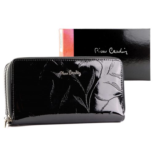  Dámska lakovaná peňaženka Pierre Cardin 02 LEAF-N 118 čierna 20 x 11 x 4 cm