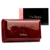  Pierre Cardin 02 LEAF-N 114 bordová dámska lakovaná peňaženka 17,5 x 9,5 x 3,5 cm