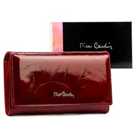    Pierre Cardin 02 LEAF-N 114 bordová dámska lakovaná peňaženka 17,5 x 9,5 x 3,5 cm