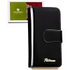 Peterson PTN LJ-76116 fekete női bőr pénztárca  9.5 x 17 x 3.5 cm