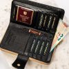 Peterson PTN LJ-76116 fekete női bőr pénztárca  9.5 x 17 x 3.5 cm