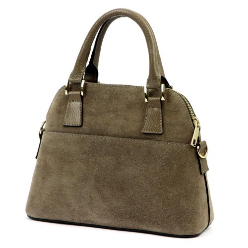 Luka 24-094 taupe női velúr bőr bőr kézitáska 26 x 21 x 10 cm