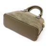 Luka 24-094 taupe női velúr bőr bőr kézitáska 26 x 21 x 10 cm