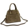 Luka 24-094 taupe női velúr bőr bőr kézitáska 26 x 21 x 10 cm
