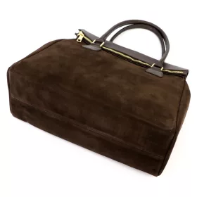    Dámska kožená kabelka cez rameno, crossbody kabelka Luka 24-095 tmavohnedá 37 x 31 x 15 cm