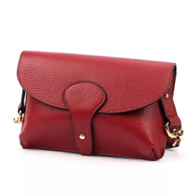    Dámska kožená kabelka cez rameno Luka 24-076 bordovej farby 22 x 15 x 6 cm