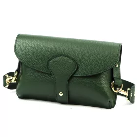    Dámska kožená kabelka cez rameno Luka 24-076 zelená 22 x 15 x 6 cm