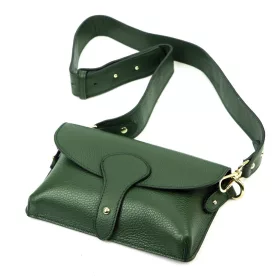    Dámska kožená kabelka cez rameno Luka 24-076 zelená 22 x 15 x 6 cm