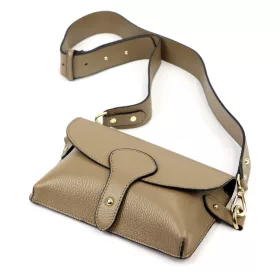   Dámska kožená kabelka cez rameno Luka 24-076 béžovej farby 22 x 15 x 6 cm