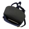 Luka 24-071 navy női velúr bőr bőr kézitáska 22.5 x 14.5 x 4.5 cm