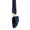 Luka 24-071 navy női velúr bőr bőr kézitáska 22.5 x 14.5 x 4.5 cm
