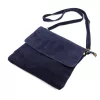  Dámska tmavomodrá semišová crossbody kabelka Luka 24-090 24 x 22 x 5 cm