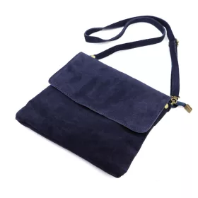    Dámska tmavomodrá semišová crossbody kabelka Luka 24-090 24 x 22 x 5 cm